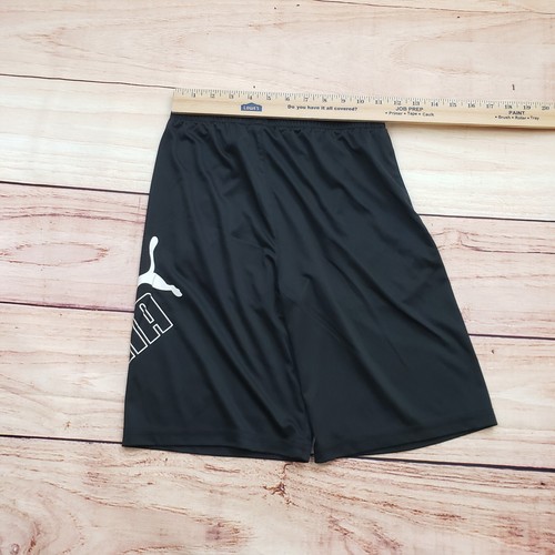 Puma Shorts Youth Medium Black White Lightweight Outdoors Active Basketball Boys - Picture 6 of 9