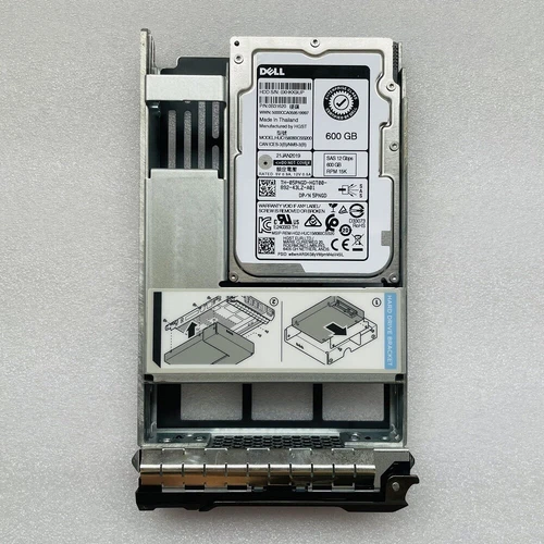 Compatible DELL 600GB 5PNGD15K SAS W/Tray 3.5" 12Gbs HDD FOR R510 R710 R720 R730 - Picture 2 of 4