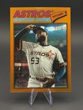 2026 Topps Heritage Christian Javier #330 Orange Chrome refractor 14/25