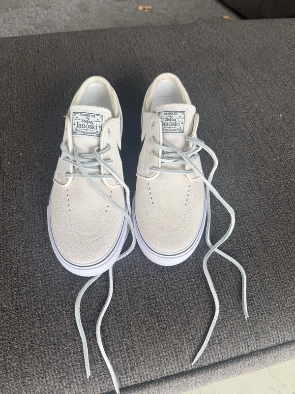 Nike SB Zoom Stefan Janoski OG+ Skateboarding Shoes White/Black - Men’s size 5.5