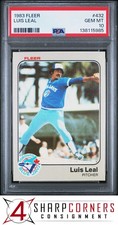 1983 FLEER #432 LUIS LEAL BLUE JAYS PSA 10