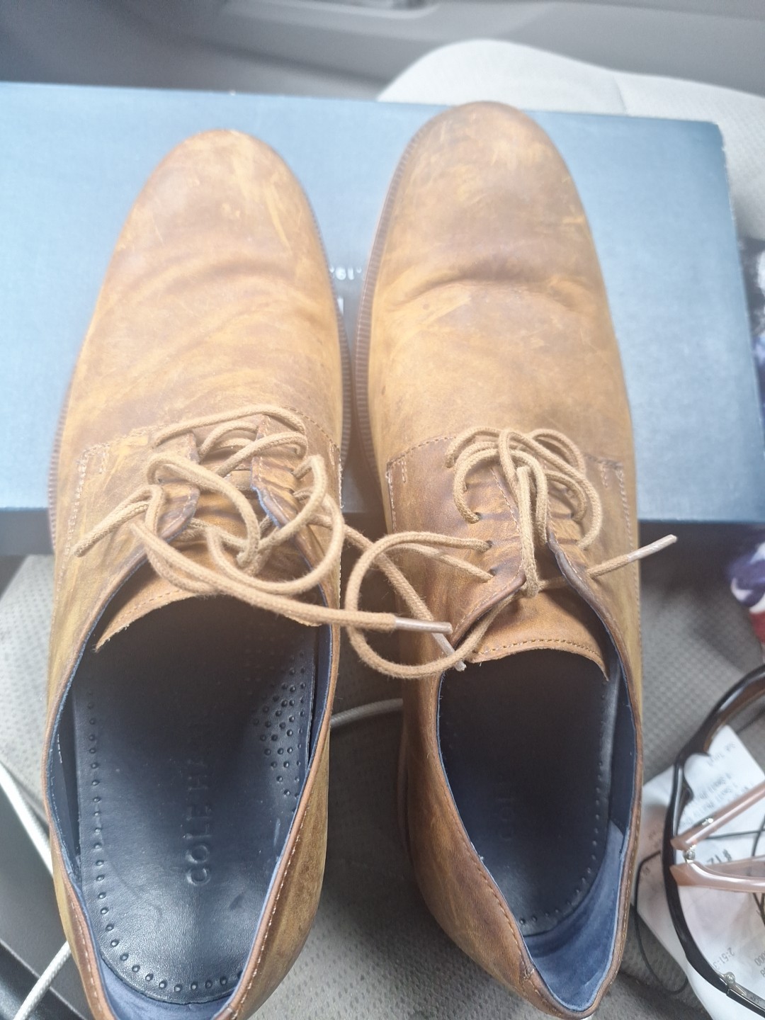 SAOLA Scarpe eleganti stringate Cole Haan C21117 da uomo in pelle marrone taglia US 8 5 M