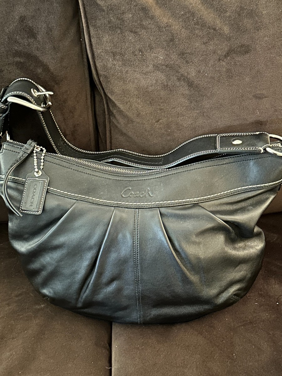 Coach Soho Pleated Black Large Hobo Bag F13731 for sale online | eBay