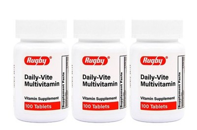 Rugby Daily-Vite Multivitamin Daily Vitamin Supplement for Adults 300 Tablets