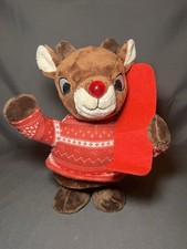 Rudolph Red-nosed Reindeer Animated Singing and Dancing Plush DanDee