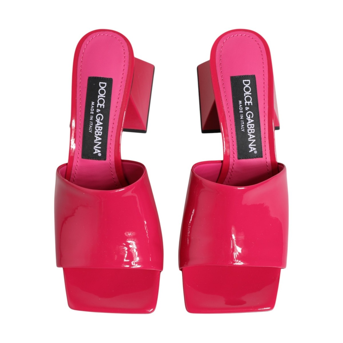DOLCE & GABBANA Shoes Pink Open Toe Block Heel Mules Sandals EU36