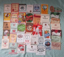 40 Vintage European Wine Liquor Unused Paper Labels One Double