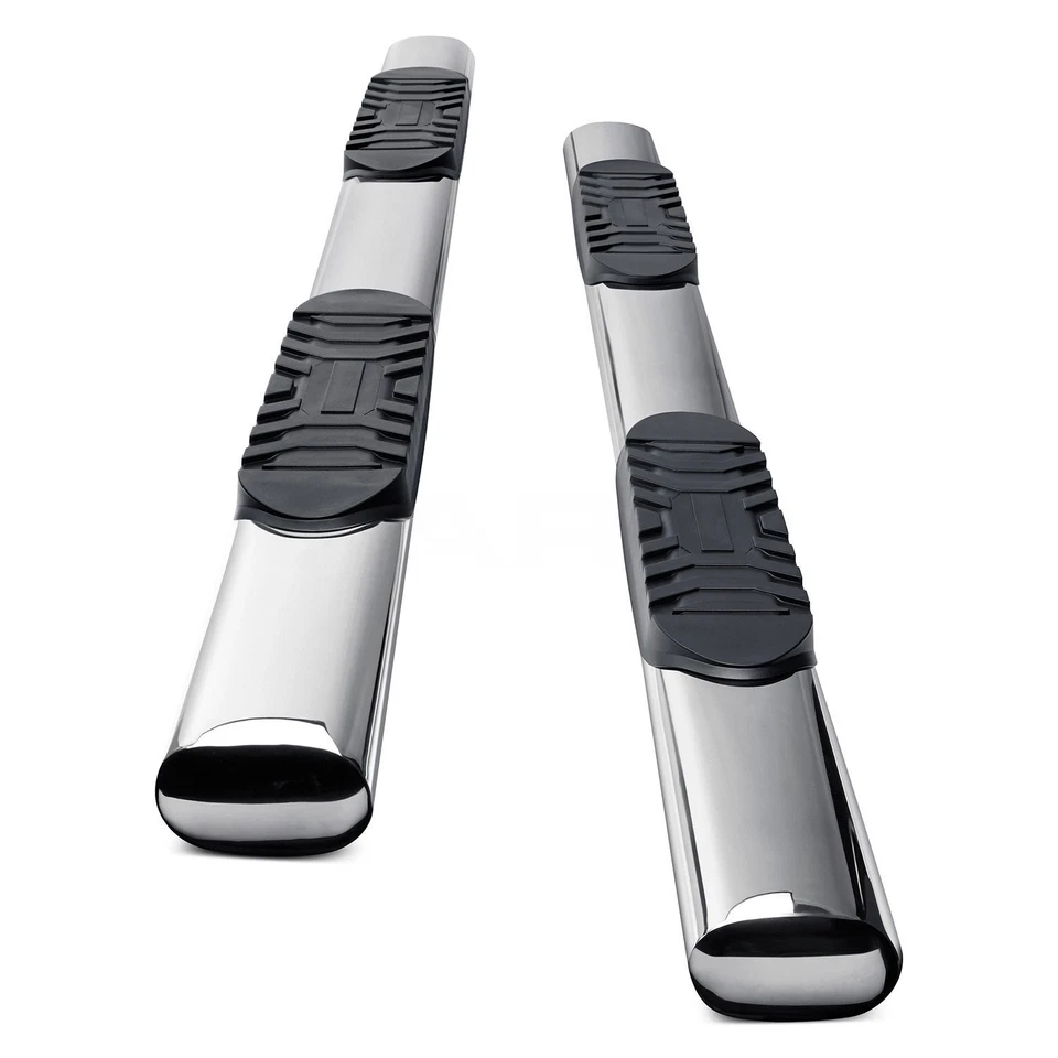 For Dodge Ram 2500 03-09 5" Cab Length Polished Oval Straight Side Bars - Imagem 2 de 4