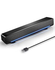 Soundbar, USB Powered Sound Bar Speakers for Computer Desktop Laptop PC, Black