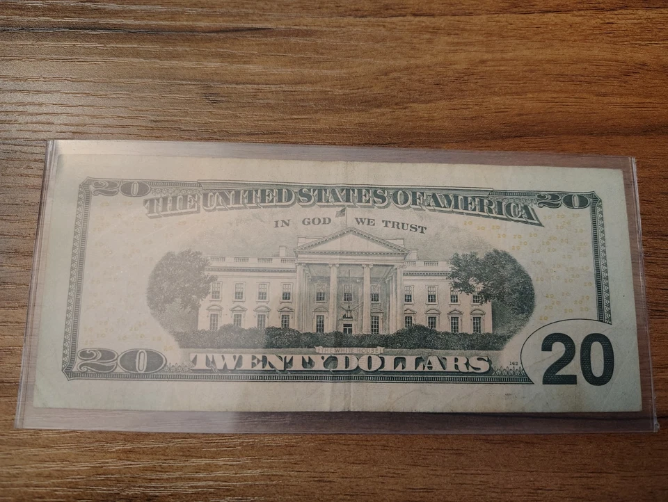 $20 Bill, Fancy Serial Number, 1832 Date, Jackson Reelection Year, Circulated - Image 2 of 4