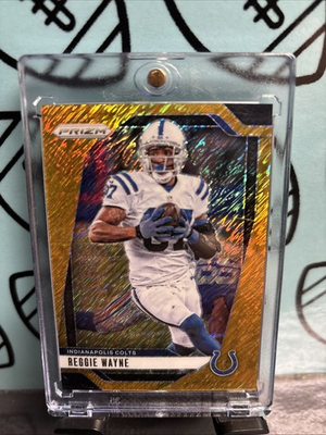 #ad 2024 Panini Prizm Reggie Wayne #128 Gold Shimmer Prizm 10 $59.99