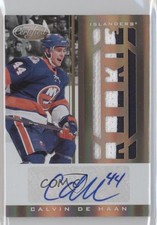 2011-12 Panini Rookie Anthology Mirror Gold 24/25 Calvin de Haan #252 Auto 8tn