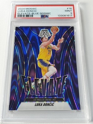 2024 Panini Mosaic Luka Doncic #16 BLUE SEISMIC /149 Holo - PSA 9