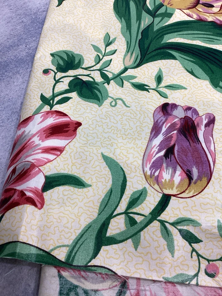 3 Yds TITLEY MARR Fabric Cotton Chintz "Tulip" Floral NEW GORGEOUS England - Image 2 of 4