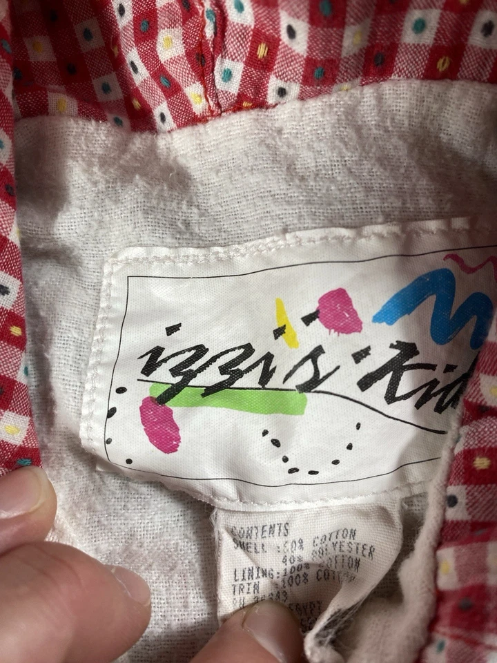 Chaqueta con Capucha Vintage Años 90 Izzy’s Niños Algodón Forrada Veggie Cremallera Niñas Talla 6 Foto 4 de 4
