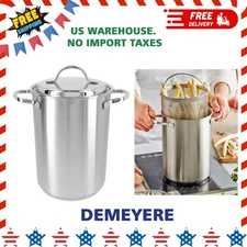 4.8 qt Asparagus/Pasta Cooker Set, 18/10 Stainless Steel, Fast Heat Conduction