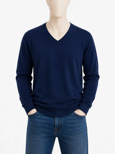 Maison Margiela, Maison Margiela V-Neck Sweater Blue Luxury Vintage