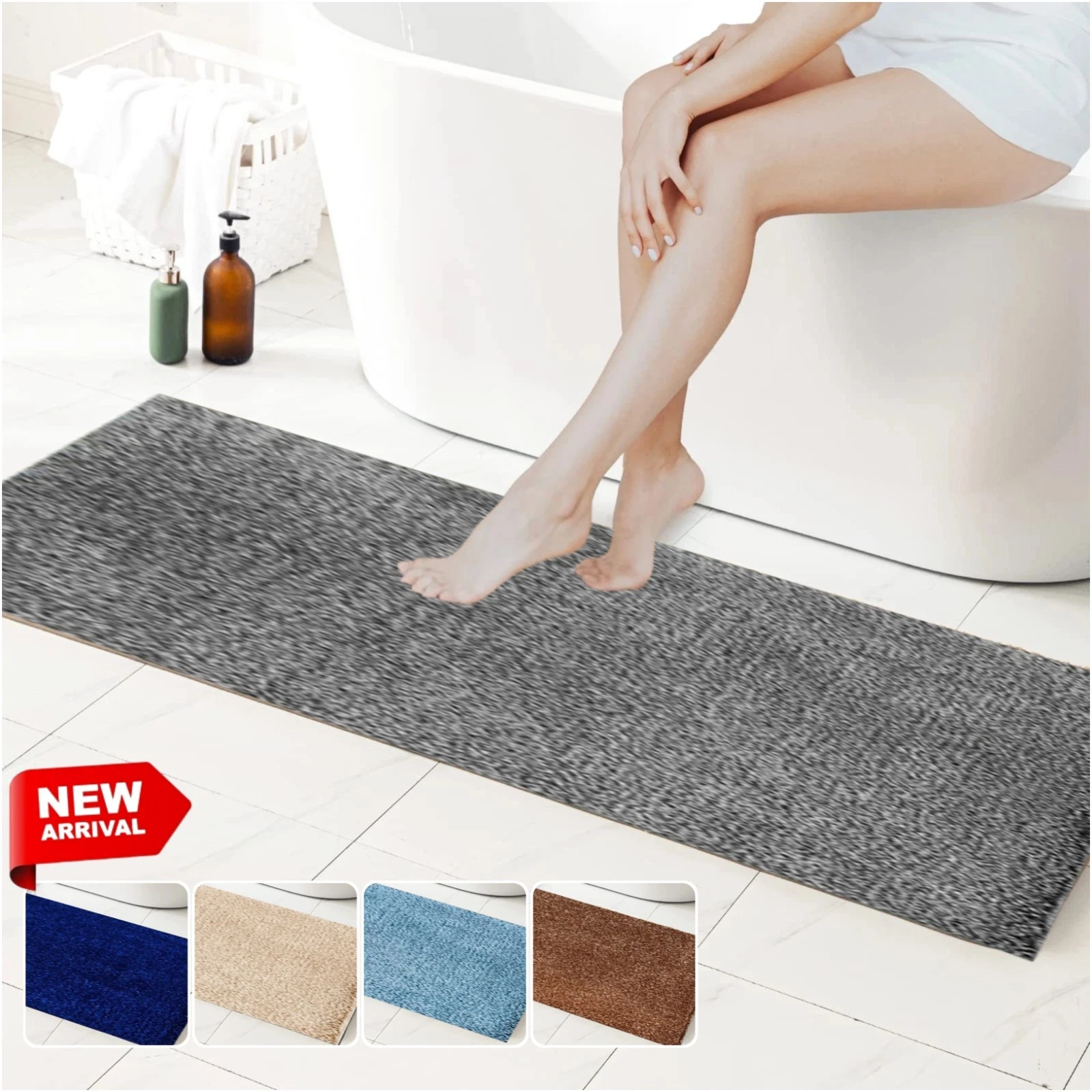 Alya luxury modern non-slip rug design 1