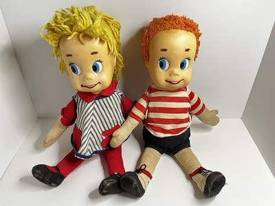 VINTAGE 1960'S MATTEL SISTER BELLE & MATTY DOLLS PAIR Talking Pull String Read