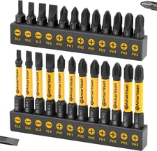 Amartisan 24-piece Screwdriver Bit Set | 24-Piece Set, Black 