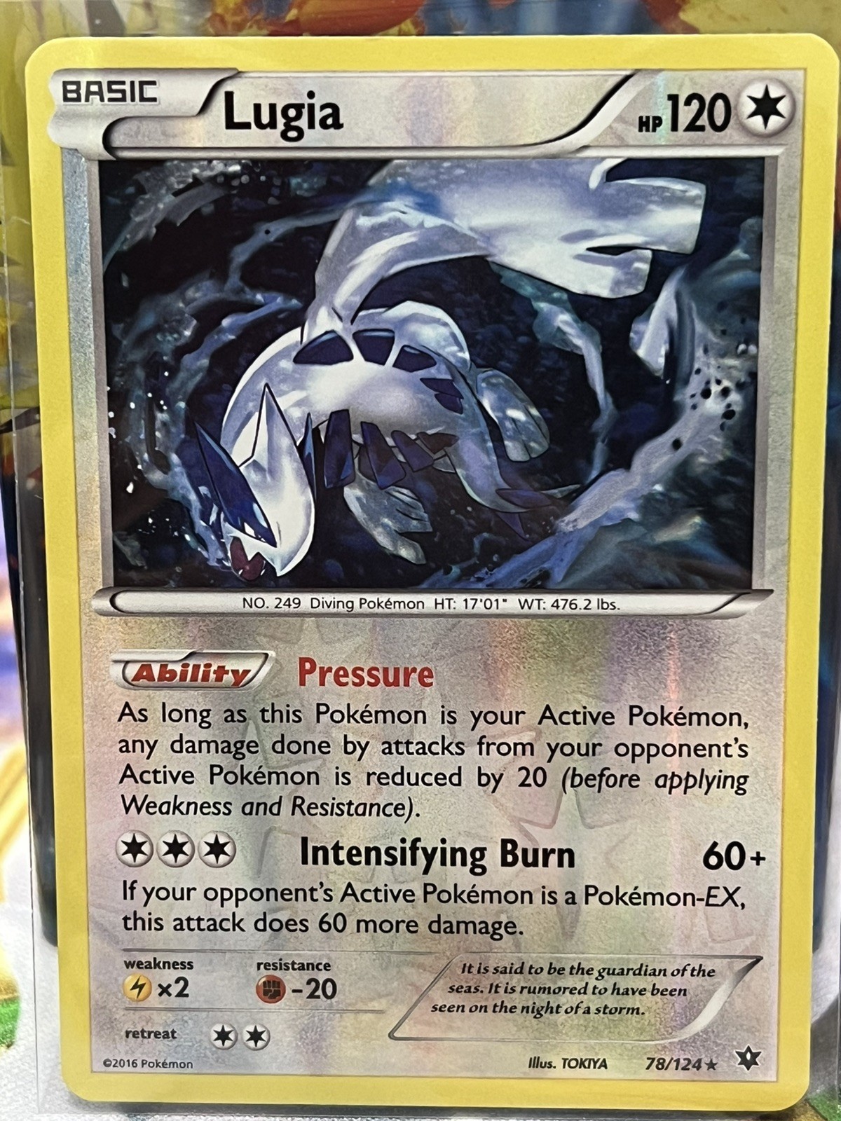 Lugia 78/124 Reverse Holo Rare Fates Collide NM