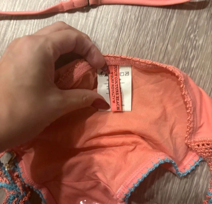 Bikini vintage NUEVO Y2K Juicy Couture Logo talla pequeña Foto 2 de 3