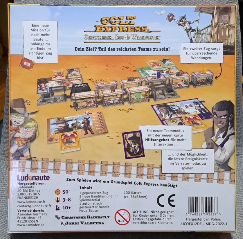 Colt Express - Gepanzerter Zug & Wachposten - Asmodee - Bild 2 von 2