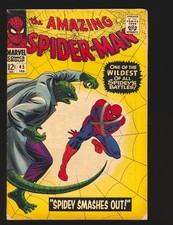 1967 Amazing Spider-Man 45 3RD APP OF LIZARD LOWER GRADE NO RESERVE WOW LOOK!