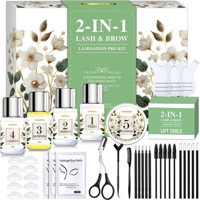 2IN1 Professional Lash Lift Brow Lamination Eyelash Salon DIY Curling Kit