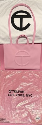 Telfar LARGE BUBBLEGUM Shopping Bag (used once) & Original Dust Bag. TF-012-BG-L
