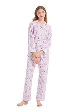 Women 100 Cotton Flannel Pajama Set Cozy Long Sleeve PJS 3X-Large Pink Kitty