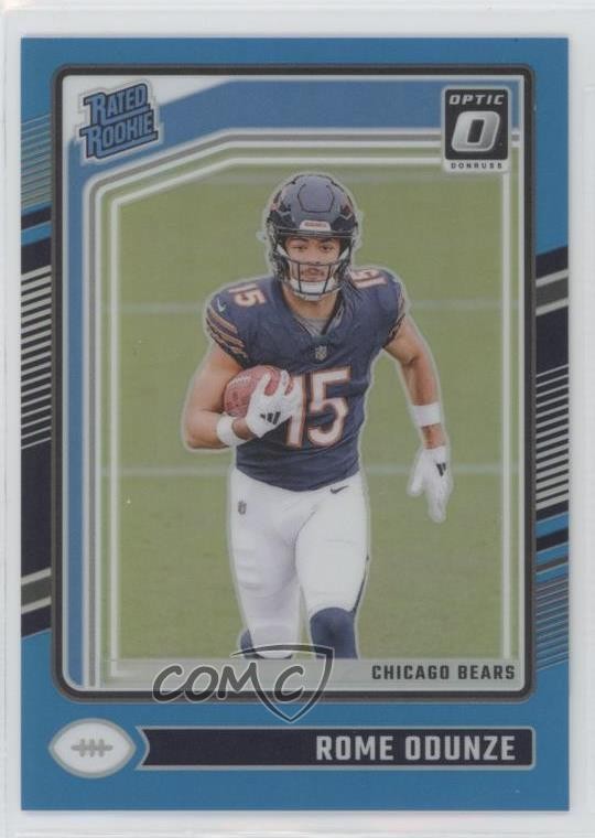 2024 Panini Donruss Optic Rated Aqua Prizm /299 Rome Odunze #286 Rookie RC 18bh