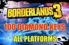 Borderlands 3 100 Diamond Keys Drop for Loot Chest Items XBOX ONE X/S PS4 PS5 PC