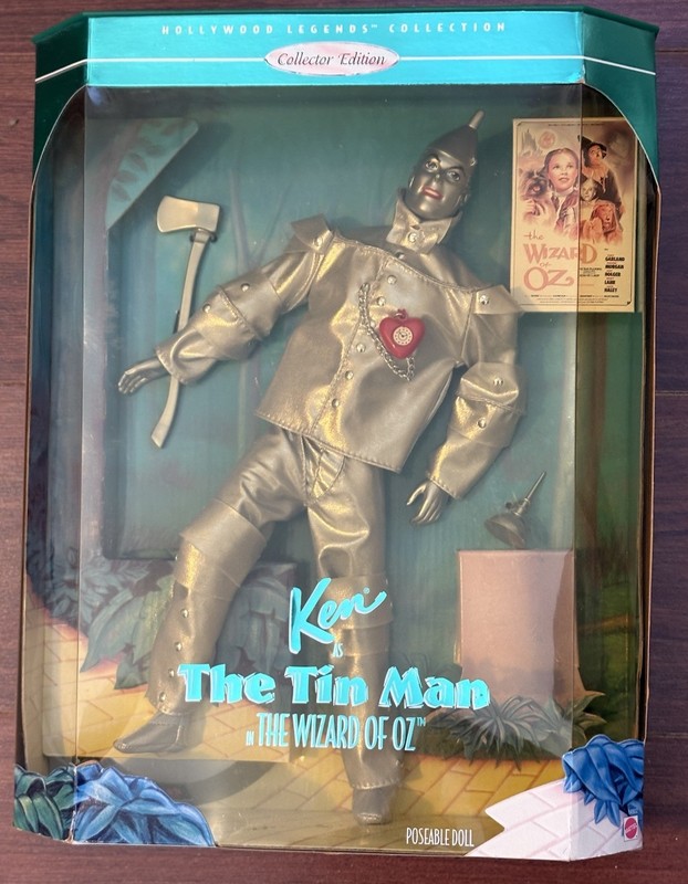 Vintage 1995 Ken as the Tin Man in The Wizard of Oz Barbie Doll Mattel NIB
