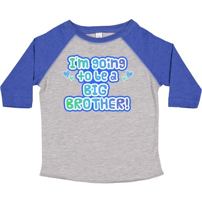 Inktastic I'm Going To Be A Big Brother! Toddler T-Shirt Family Hearts Blue Bro