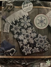 Bucilla SPARKLE SNOWFLAKES Stocking  Orn. Kit 86709 SEALED 150th ANN.