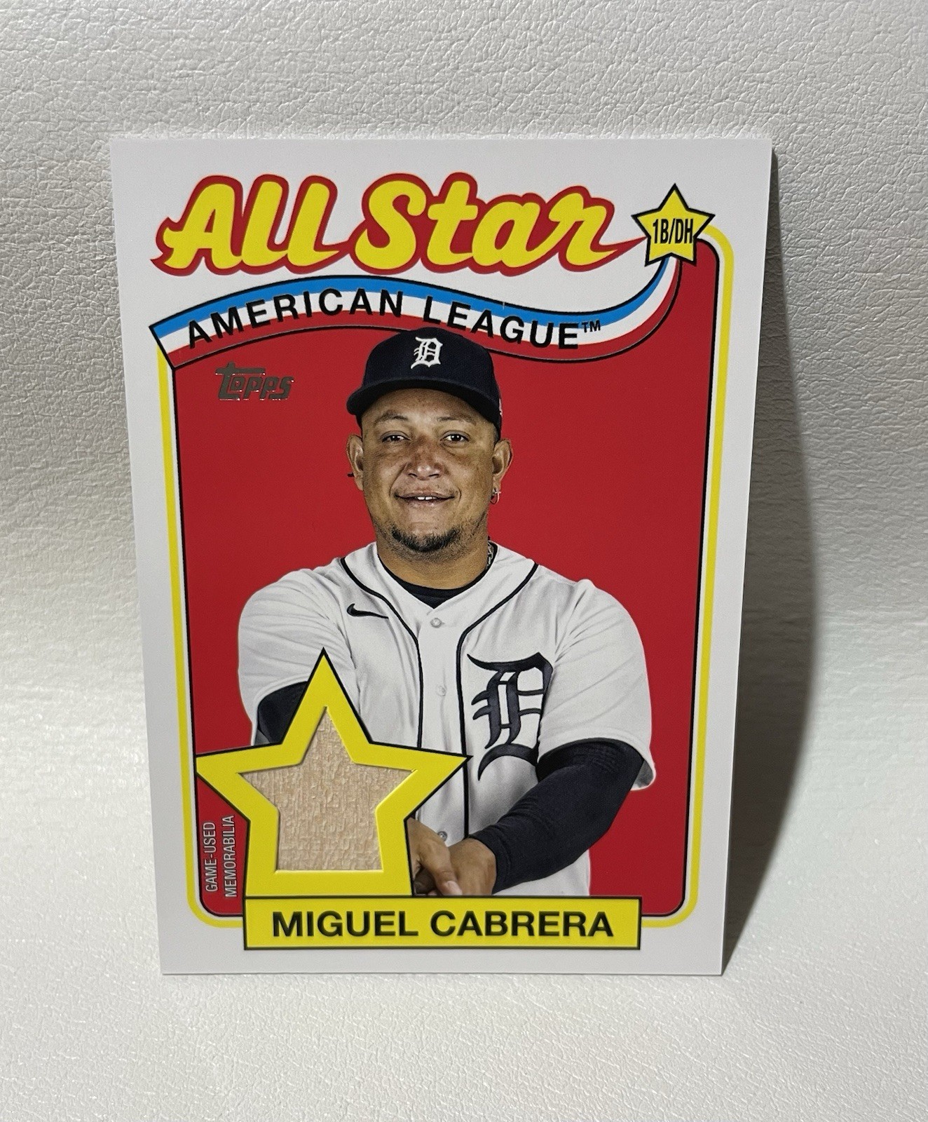 2024 Topps Series 2 Miguel Cabrera 1989 All-Star Relic Card #89ASR-MC Detroit Tigers