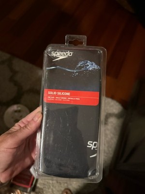 Speedo solid silicone one size black new 