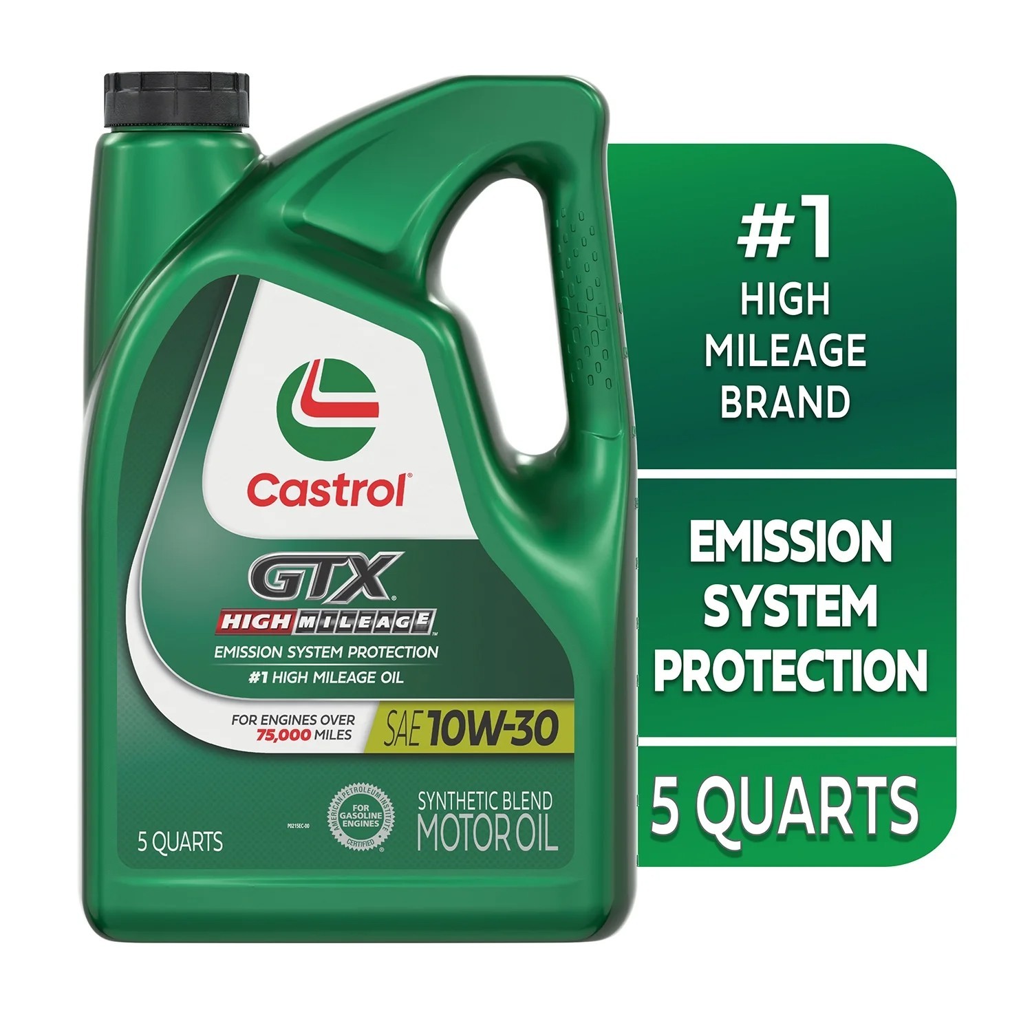 (3 pack) Castrol GTX High Mileage 10W-30 Synthetic Blend Mot