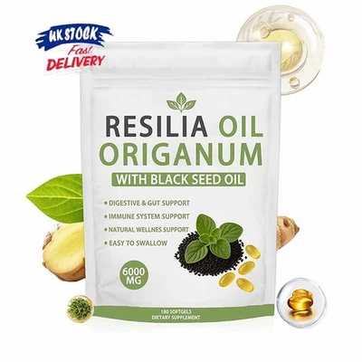 Resilia Oil Of Oregano With Black Seed Oil 6,000MG