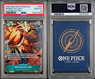 PSA 10 MONKEY D. LUFFY 2025 ONE PIECE PRB02 ALTERNATE ART 005
