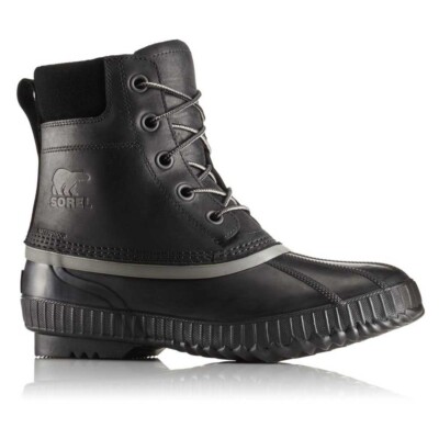 MEN'S SOREL CHEYANNE II WP BOOTS BLACK SZ 8.5, New!