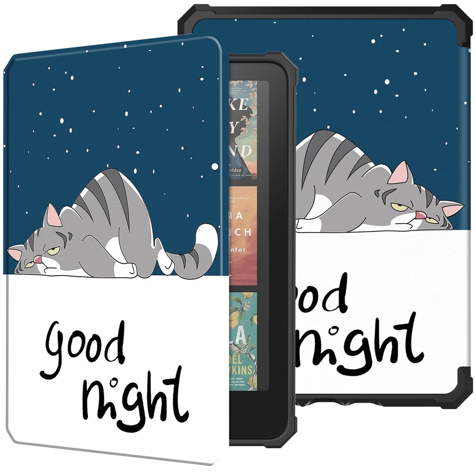 Funda de cuero para Amazon Kindle Paperwhite 12ª generación 2024 reposo/despertador automático Foto 3 de 4