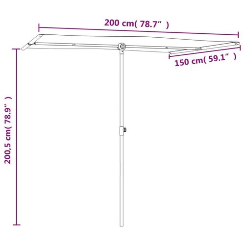 Outdoor Garden Umbrella Pool Patio Beach Sun Shade Parasol Aluminium Pole - Picture 10 of 10