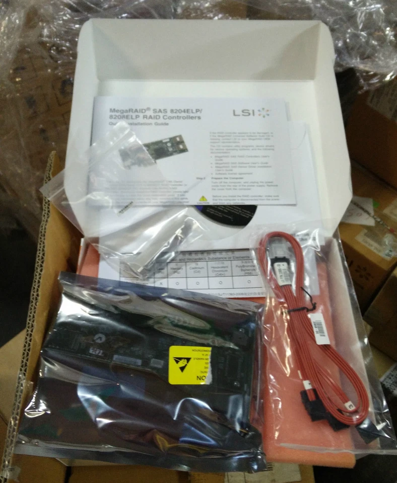 5x LSI Logic MegaRAID SAS 8204ELP 3Gb/s PCI-e RAID Controller Card - NEW in Box! - Image 2 of 2