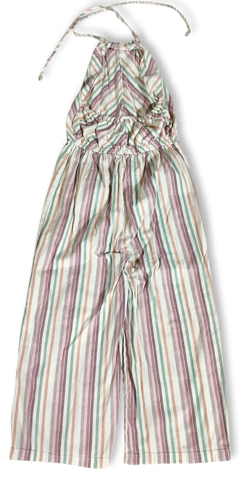 Mameluco halter de pierna ancha a rayas DEREK HEART pequeño para mujer junior usado Foto 2 de 4