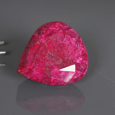 187.1 Ct Natural Red Ruby Pear Cut Earth Mined Certified Loose Gemstone