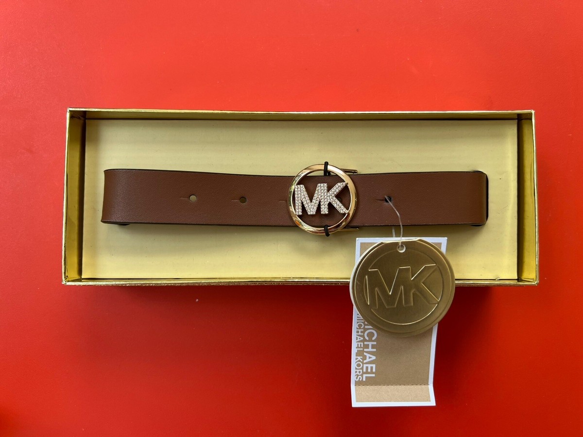 Size L/XL - Michael Kors 28 MM Pave Logo Belt in Gift Box  display picture 2