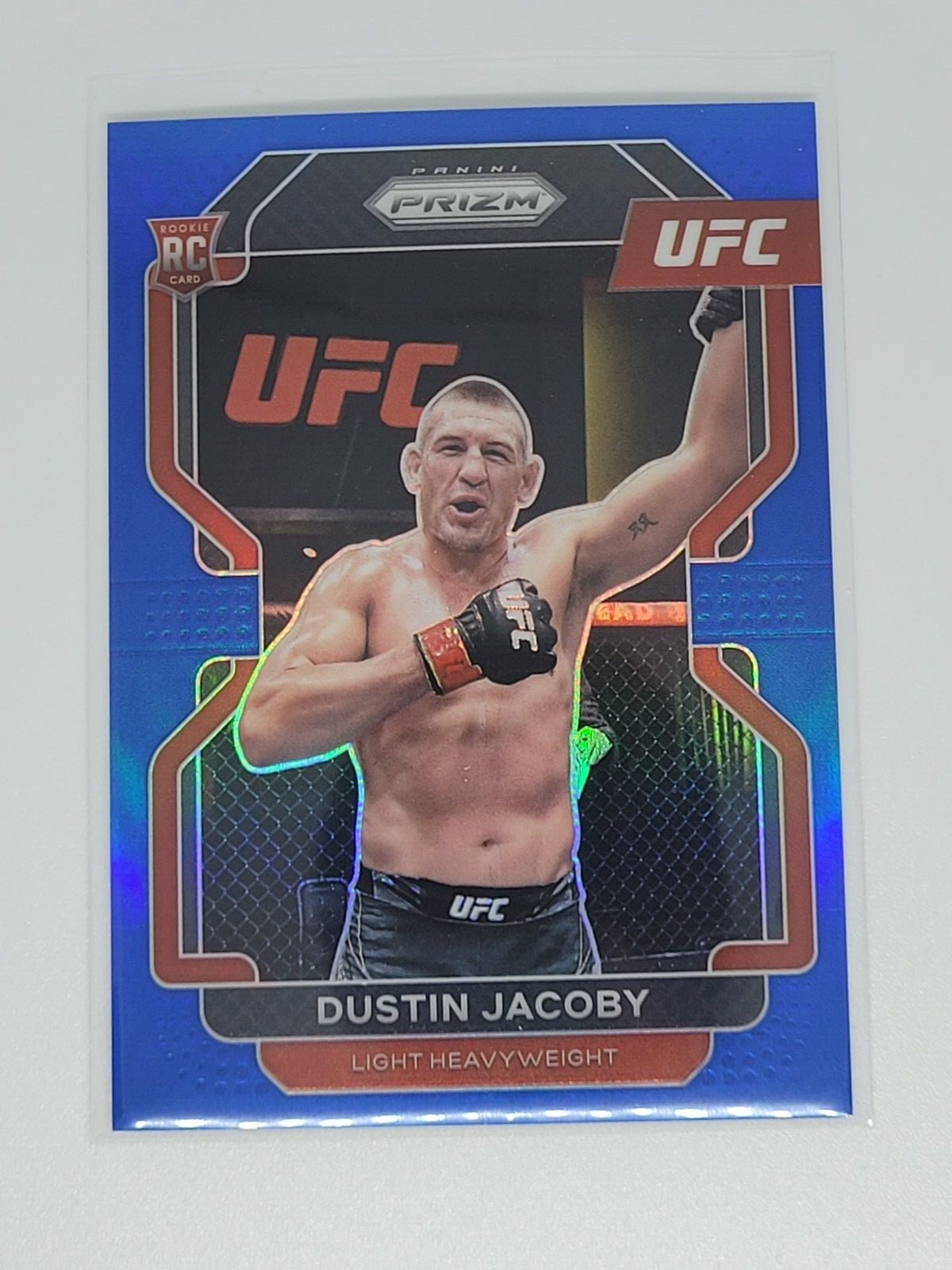 Dustin Jacoby 2022 Panini Prizm UFC #123 RC Blue Prizm /199