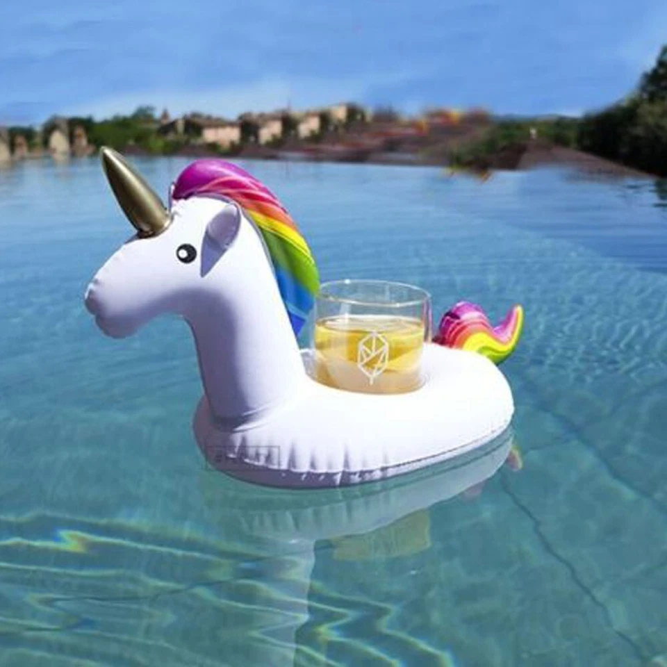Inflatable Floating Drink Cup Can Beer Holder Swimming Pool Hawaiian Beach Party - image 4 of 4
